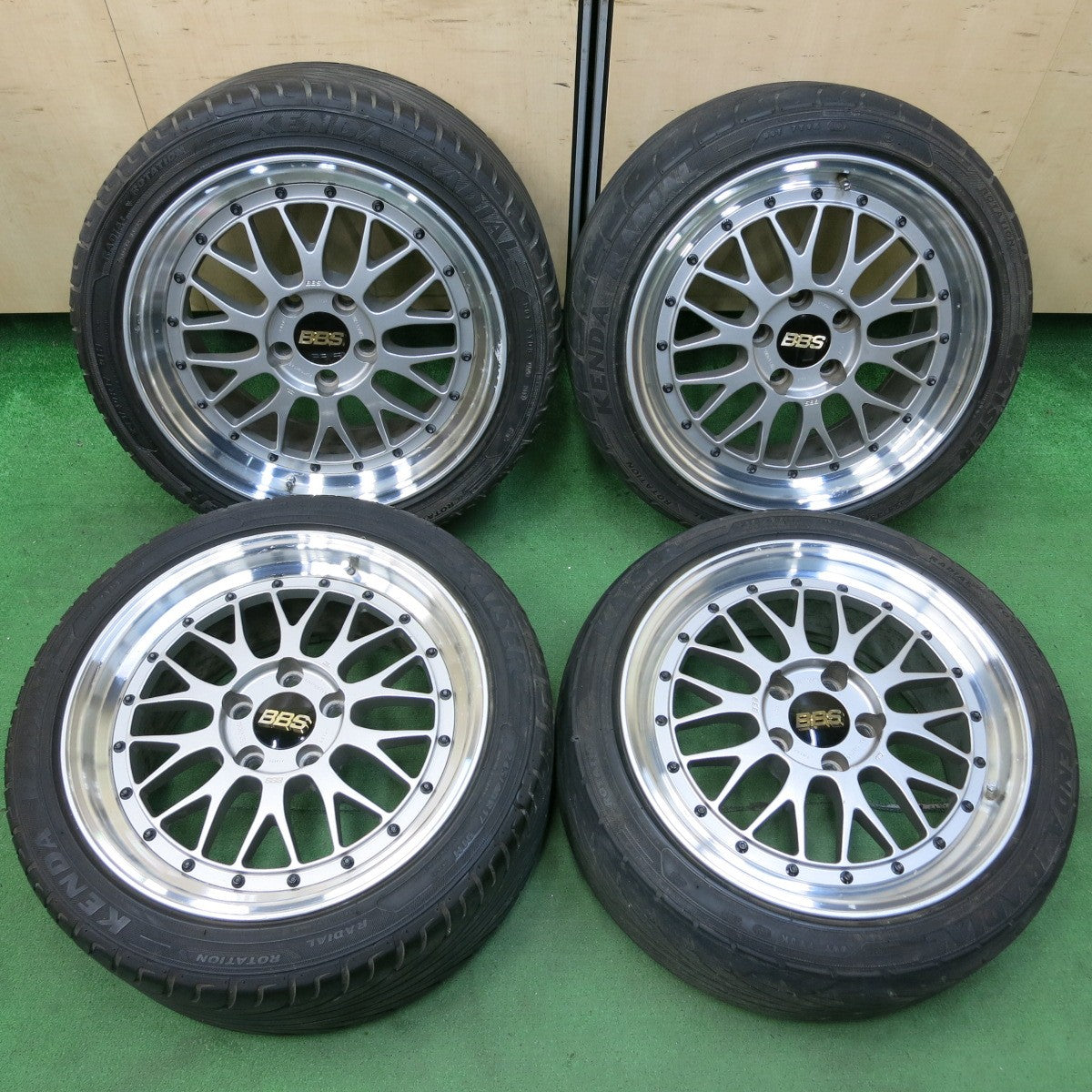 *送料無料* バリ溝！9分★BBS LM102 LM103 215/45R17 245/40R17 ケンダ ラジアル カイザー 17インチ PCD114.3/5H★4082909SYノ