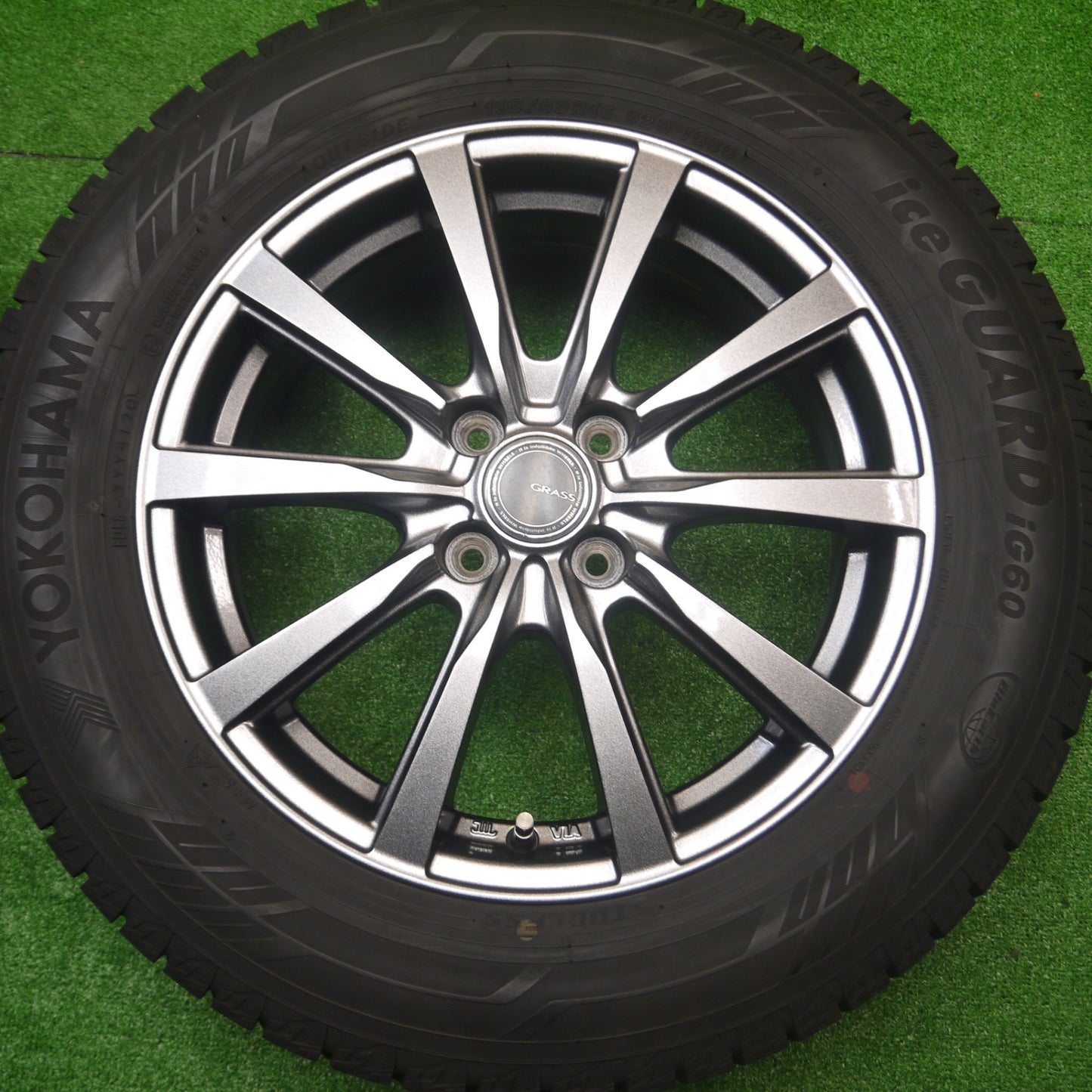 *送料無料* バリ溝！20年！キレイ！8.5分★スタッドレス 195/65R16 ヨコハマ アイスガード iG60 GRASS グラス 16インチ PCD100/4H★4082603Hス