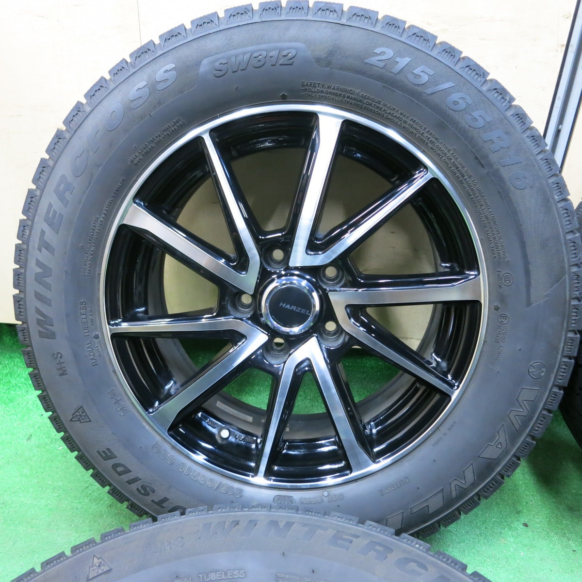 [送料無料] キレイ！20年★スタッドレス 215/65R16 ワンリ ウィンタークロス SW312 HARZEL Ares 16インチ PCD114.3/5H★4092607SYス