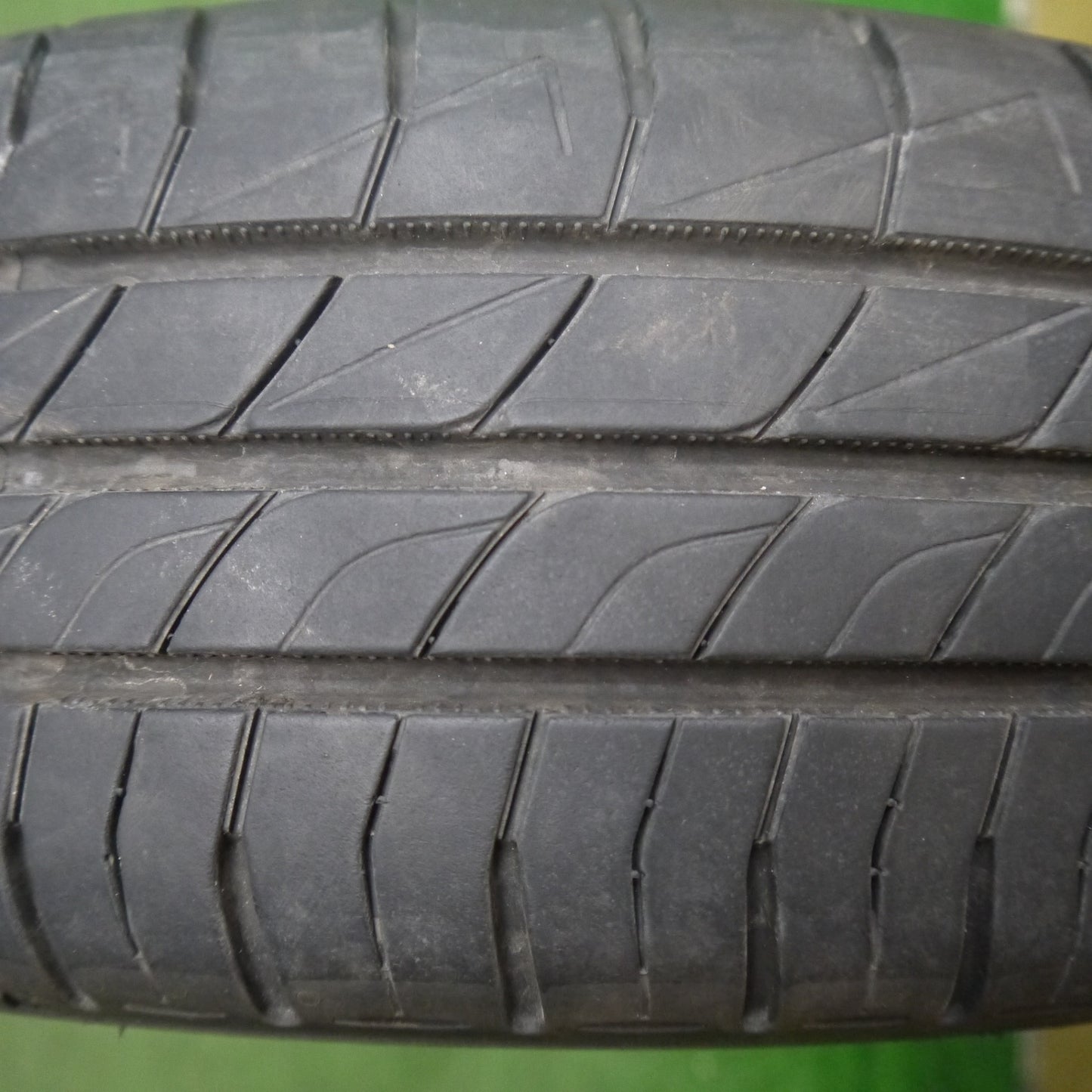 [送料無料] バリ溝！22年！8分★ホンダ N-BOX カスタム 純正 ENKEI 165/55R15 ダンロップ LE MANS V+ 15インチ エンケイ PCD100/4H★5031420Hノ