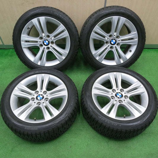 [送料無料] バリ溝！9.5分★BMW 3シリーズ F30 純正 225/50R17 スタッドレス ダンロップ ウインターマックス WM01 ランフラット PCD120/5H★4102701HAス