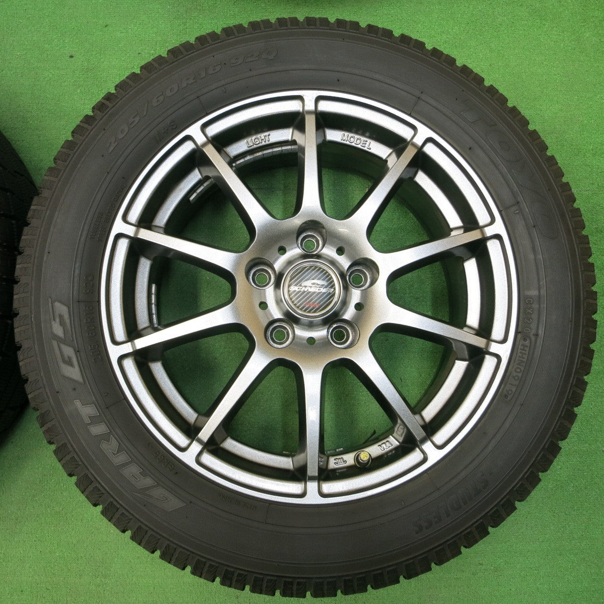 *送料無料* バリ溝！キレイ！9.5分★スタッドレス 205/60R16 トーヨー ガリット G5 SCHNEIDER ATECH シュナイダー 16インチ PCD114.3/5H★4050105イス