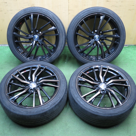 *送料無料* バリ溝！21年！8.5分★レアマイスター プレミックス ドルチェ 3×5 215/45R18 ヨコハマ ブルーアース RV-02 Grappa&Dolche PCD114.3/5H★4041602クノ