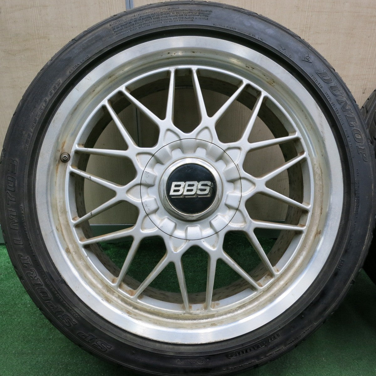 *送料無料* バリ溝！9.5分★BBS RG145 RG192 225/45R18 ダンロップ SPスポーツ LM703 18インチ PCD114.3/5H★4070902HAノ