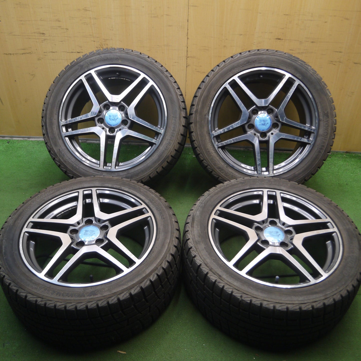 *送料無料* バリ溝！9分★ベンツ 等 WSP Italy 245/45R17 スタッドレス ヨコハマ アイスガード iG30 17インチ PCD112/5H★4061901Hス