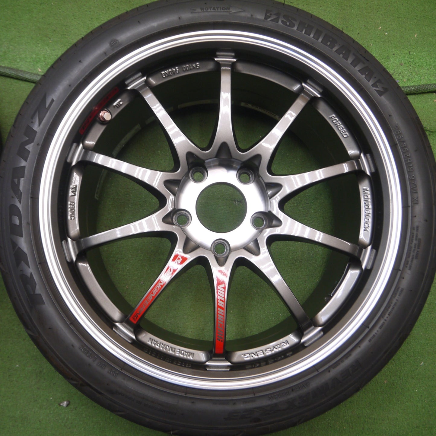 *送料無料* キレイ！23年★RAYS CE28SL MONOBLOCK 鍛造 265/35R18 RYDANZ シバタイヤ レイズ PCD120/5H★4053107Hノ