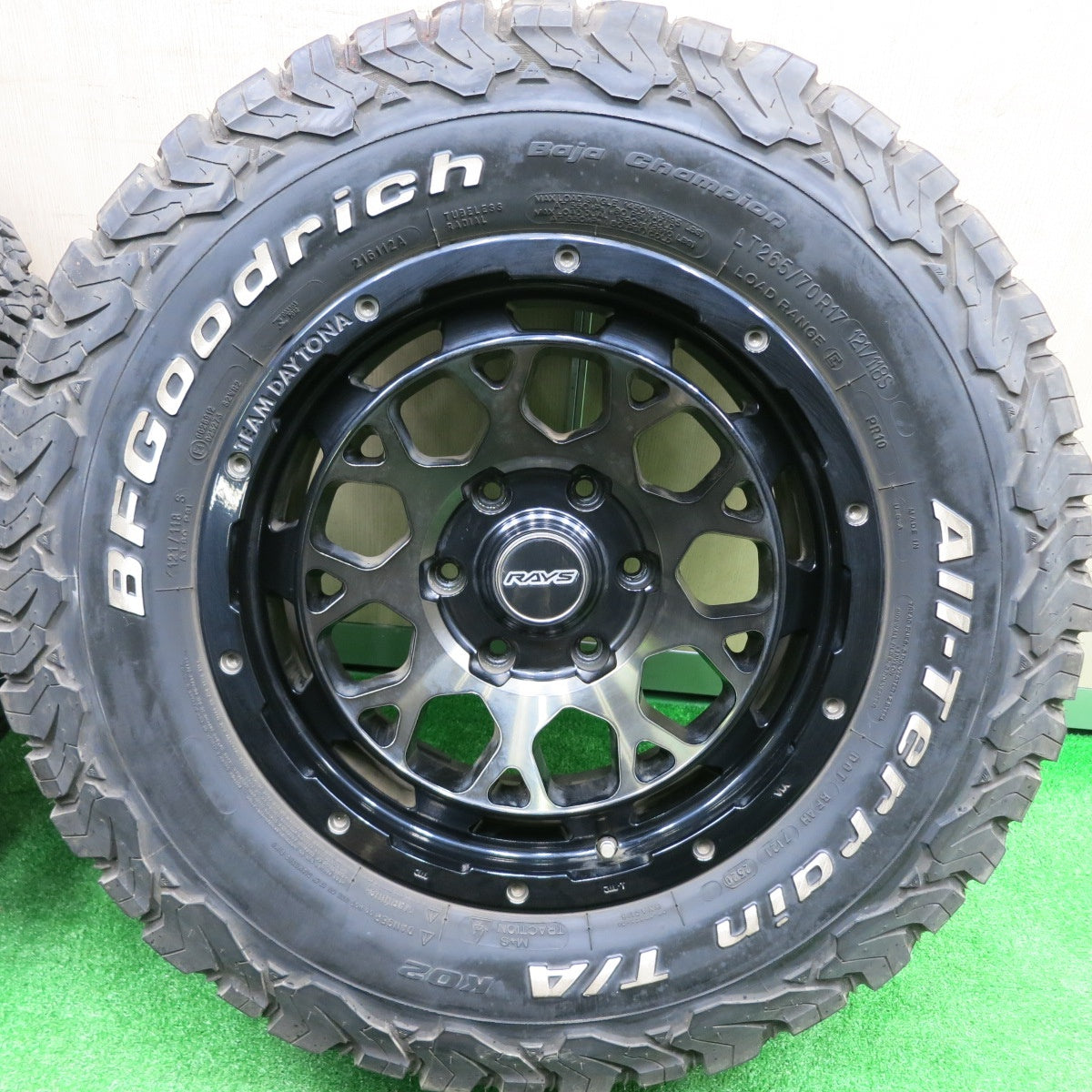 [送料無料] バリ溝！20年！9分★RAYS TEAM DAYTONA M9 265/70R17 BFグッドリッチ All-Terrain T/A KO2 レイズ デイトナ PCD139.7/6H★4092003HAノ