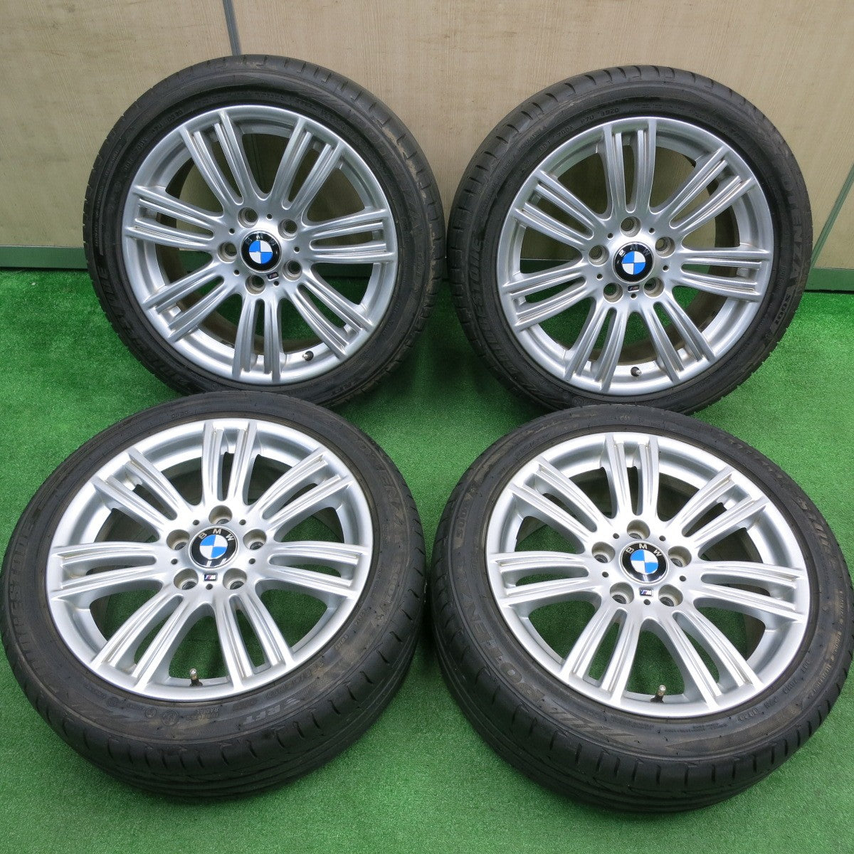 [送料無料] バリ溝！キレイ！9.5分★BMW F20 1シリーズ Mスポーツ 純正 225/45R17 245/40R17 ブリヂストン ポテンザ S001 RFT PCD120/5H★4110201HAノ