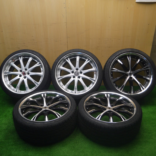 *送料無料* バリ溝！22年！9.5分★WORK SCHWERT SW4 -F 245/35R20 マックストレック FORTIS T5 ヴィンマックス ACTIVE V02 ワーク シュバート PCD114.3/5H★4082305Hノ