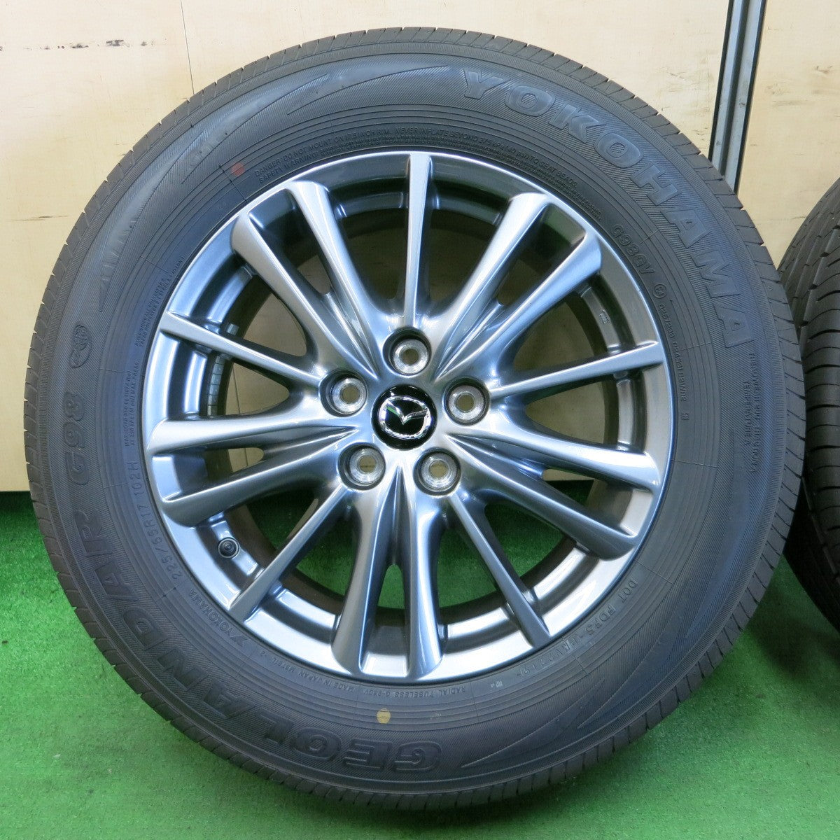 *送料無料* 新車外し★マツダ CX-5 純正 225/65R17 ヨコハマ ジオランダー G98 17インチ PCD114.3/5H CX5★4061101ナノ