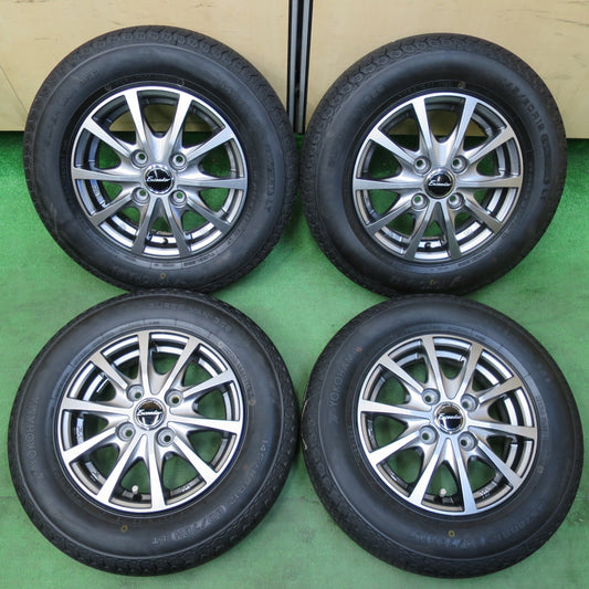 [送料無料] 超バリ溝！23年！キレイ！ほぼ10分★145/80R12 80/78N ヨコハマ SUPER VAN 356 Exceeder エクシーダー 12インチ PCD100/4H★4111102イノ