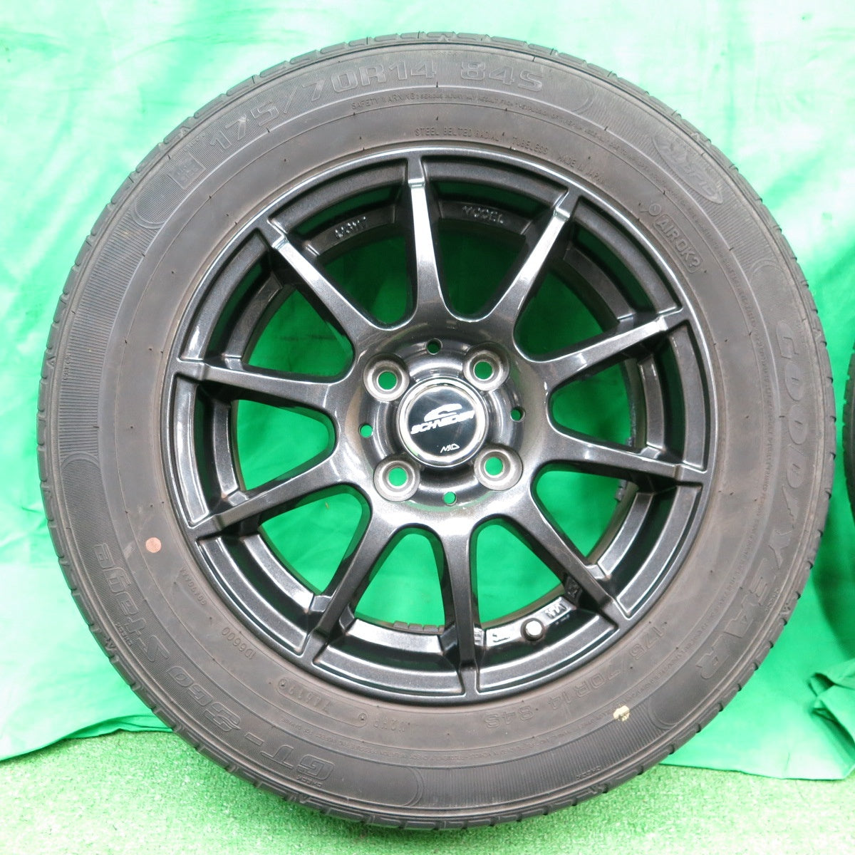 *送料無料* 4本価格★175/70R14 グッドイヤー GT-Eco Stage SCHNEIDER MiD シュナイダー 14インチ PCD100/4H★4042604ナノ