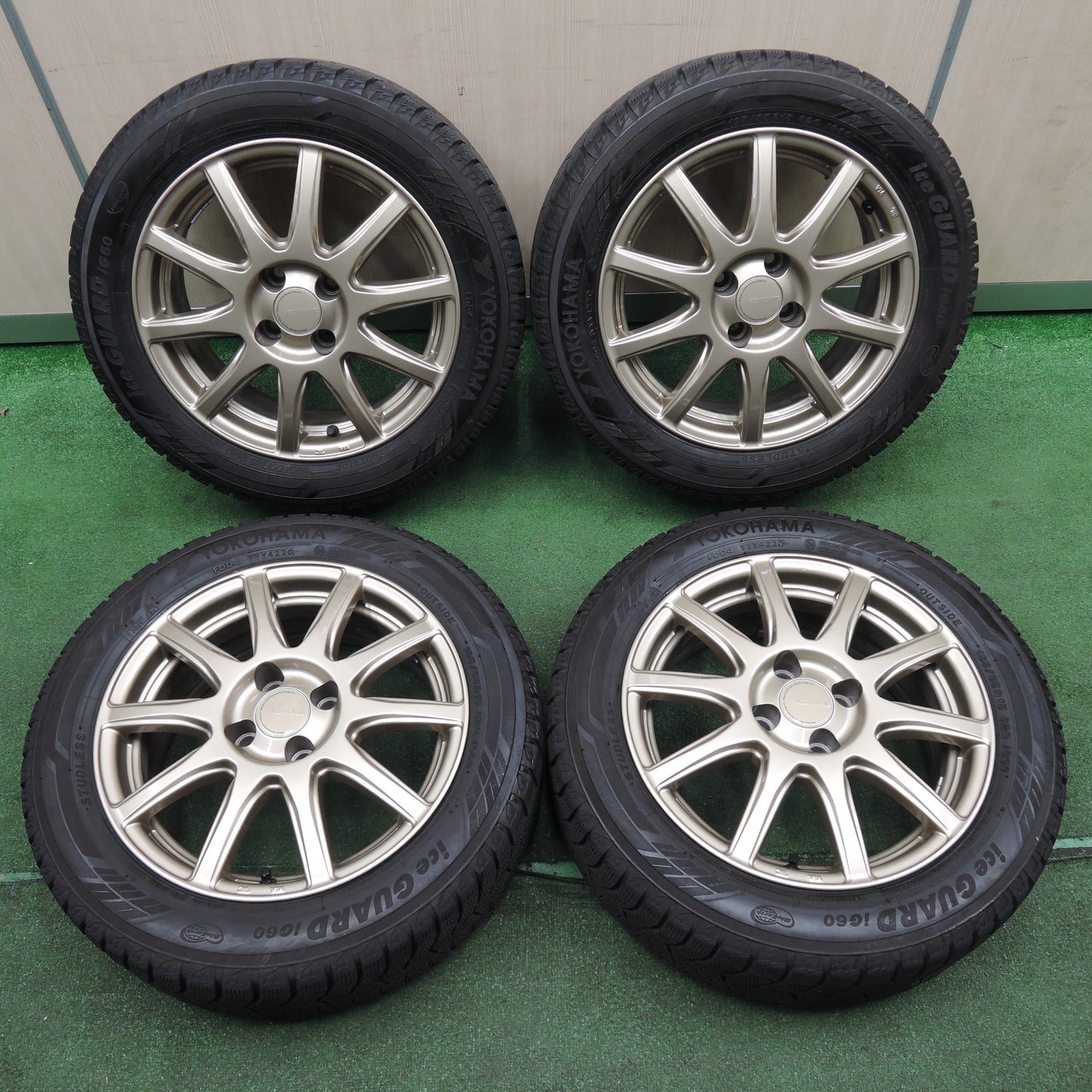 *送料無料* バリ溝！20年！キレイ！9.5分★スタッドレス 185/55R15 ヨコハマ アイスガード iG60 ECO FORME エコフォルム 15インチ PCD98/4H★3121803TNス