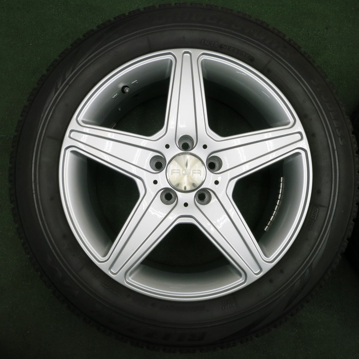 *送料無料* キレイ★ベンツ 等 AGA Burg 215/60R17 スタッドレス ブリヂストン ブリザック VRX 17インチ PCD112/5H★4032905NJス