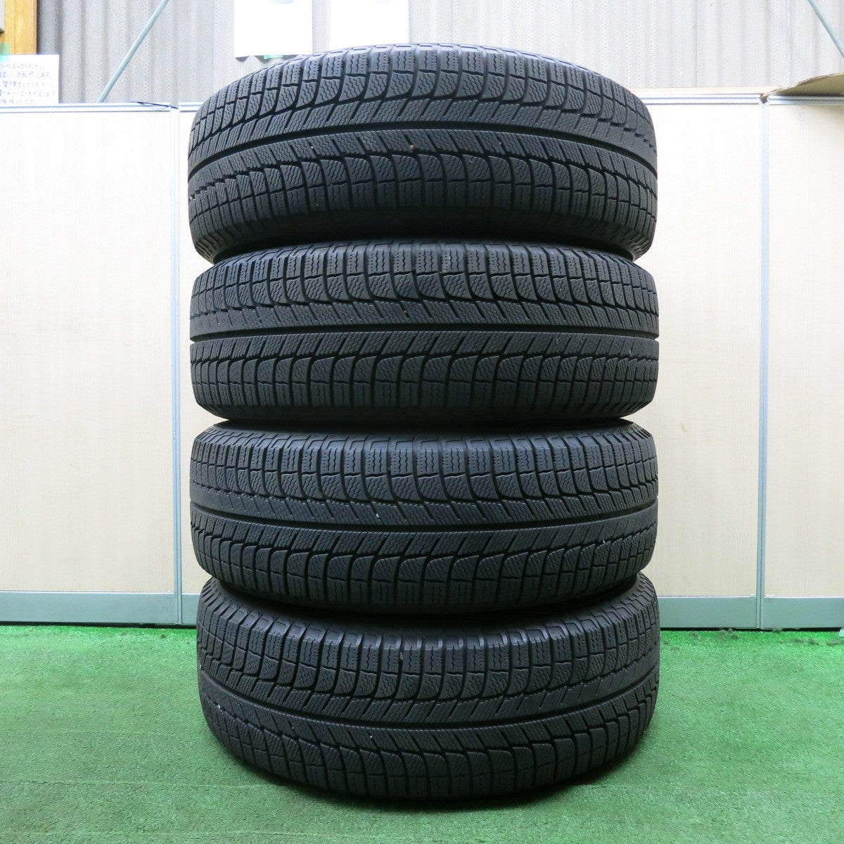 *送料無料* バリ溝！キレイ！9分★スタッドレス 225/65R17 ミシュラン X-ICE3+ B-win 17インチ PCD114.3/5H★4042102NJス