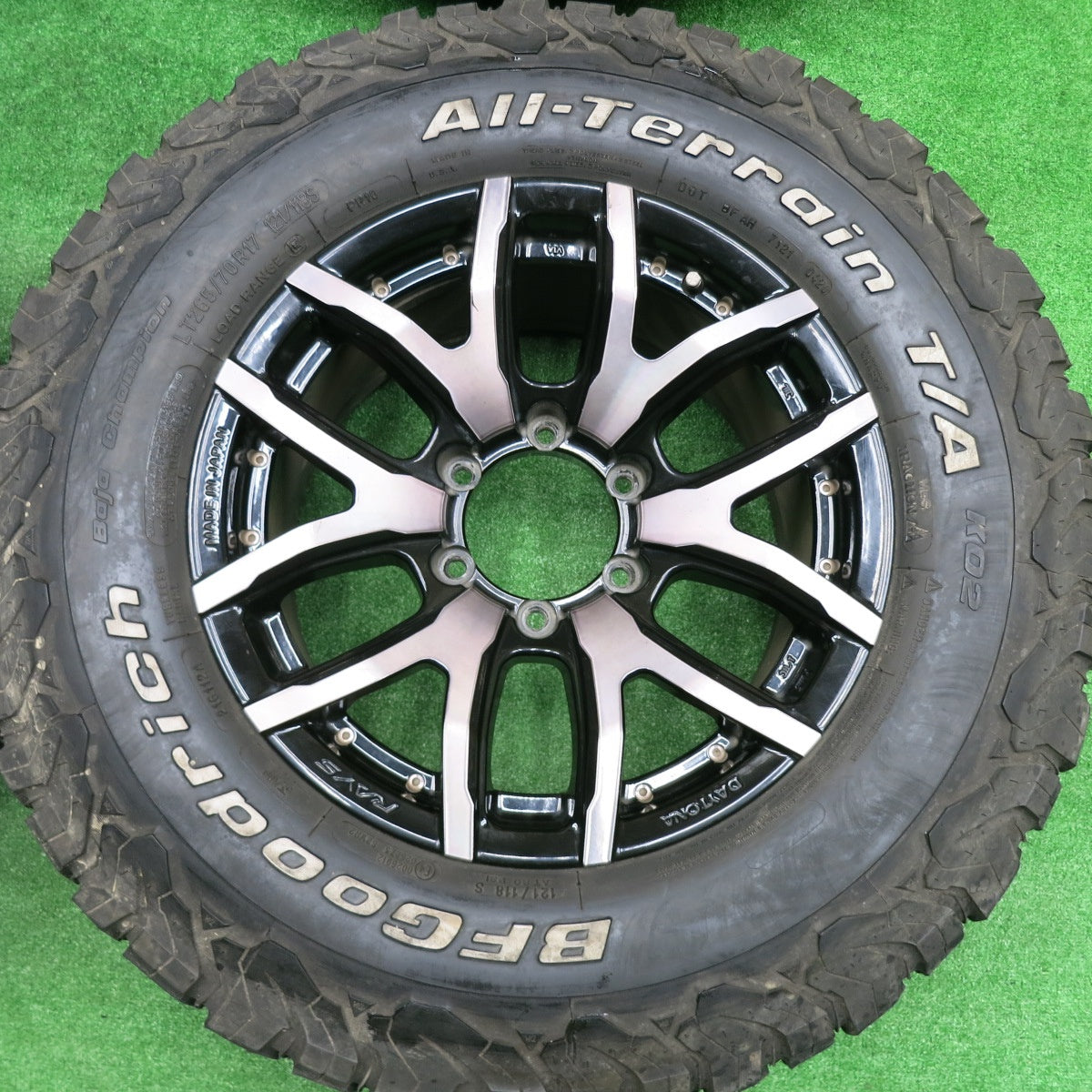 [送料無料] バリ溝！20年！9分★RAYS DAYTONA FDX-F6 265/70R17 BFグッドリッチ All-Terrain T/A KO2 ホワイトレター レイズ デイトナ PCD139.7/6H★4091603HAノ