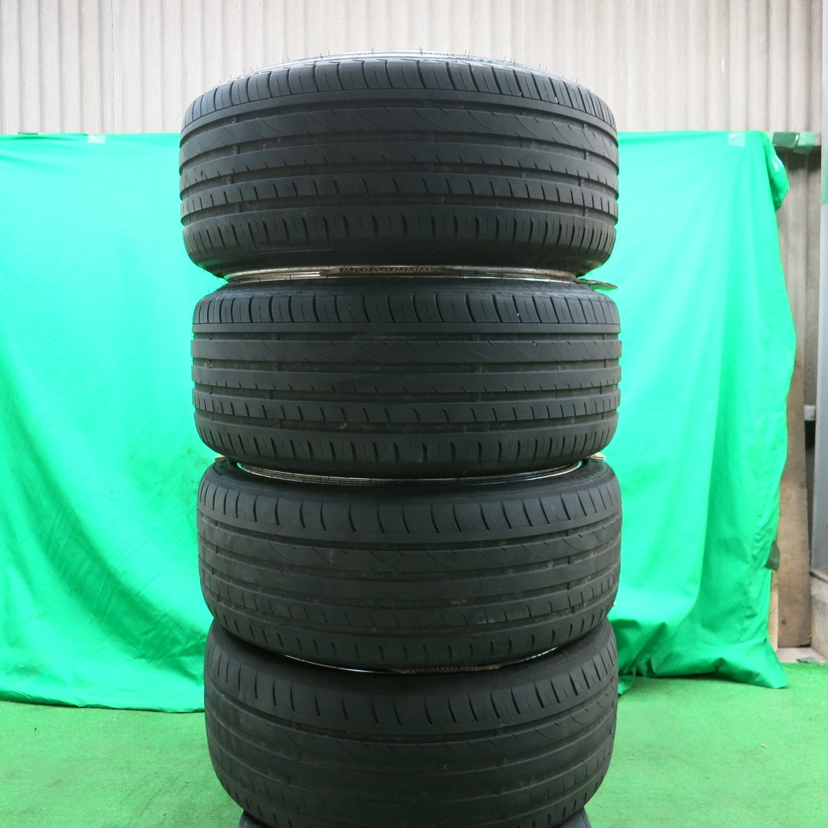 *送料無料* 4本！22年★WORK ユーロライン 225/35R19 アプタニー SPORT macro RA301 ワーク Euroline 19インチ PCD114.3/5H★4050806ナノ