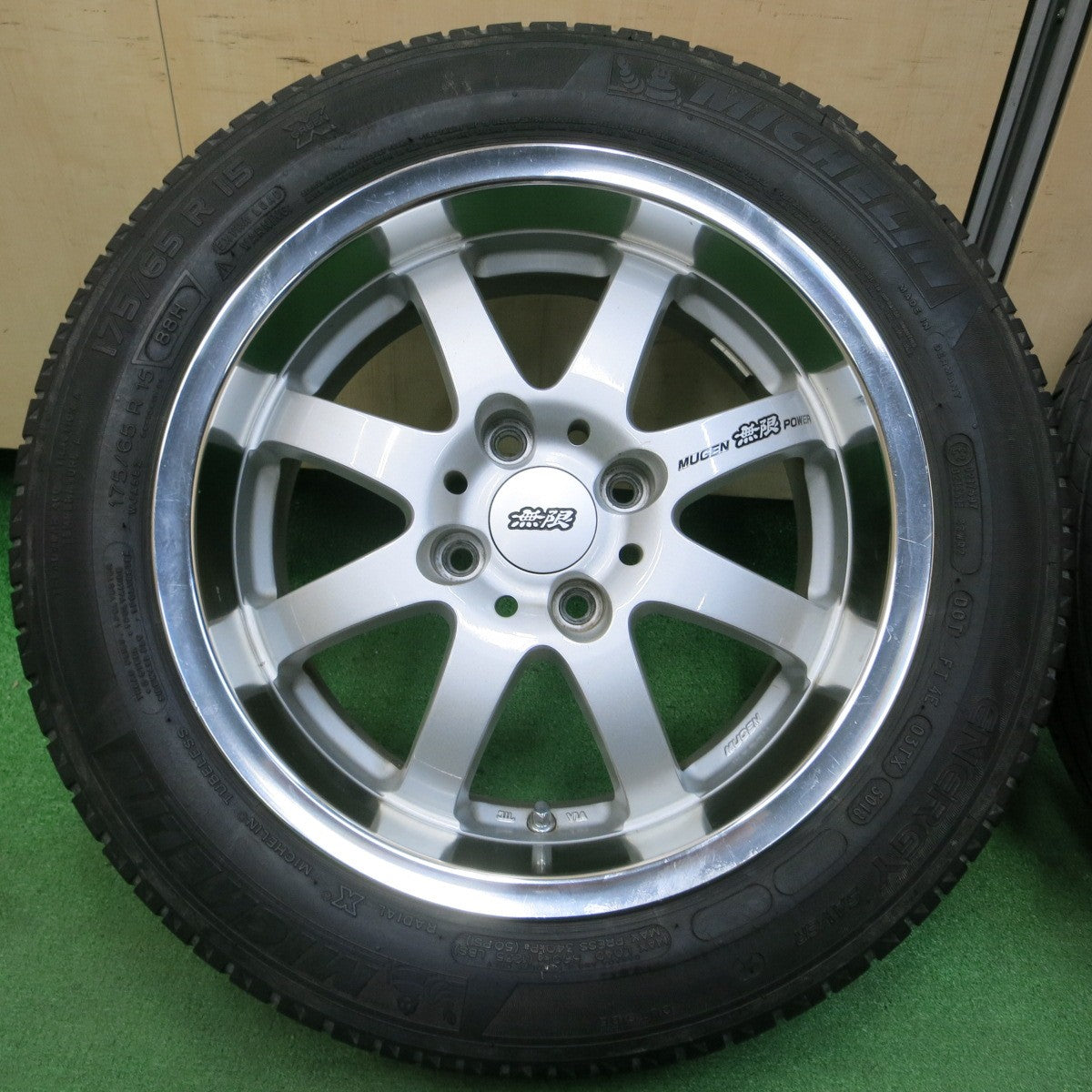 *送料無料* 4本価格★MUGEN NR 無限 175/65R15 ミシュラン エナジーセイバー 15インチ PCD100/4H★4041602イノ