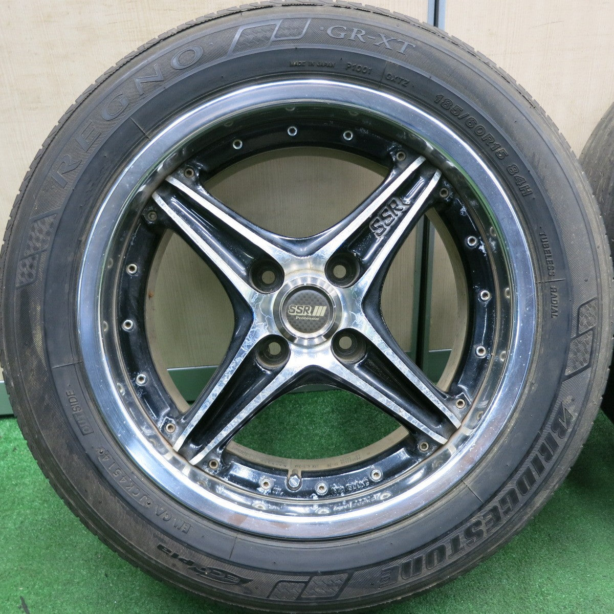 *送料無料* 4本価格★SSR PROFESSOR SP-2R 185/60R15 ブリヂストン レグノ GR-XT ヨコハマ エコス ES31 PCD100/4H★4052208HAノ