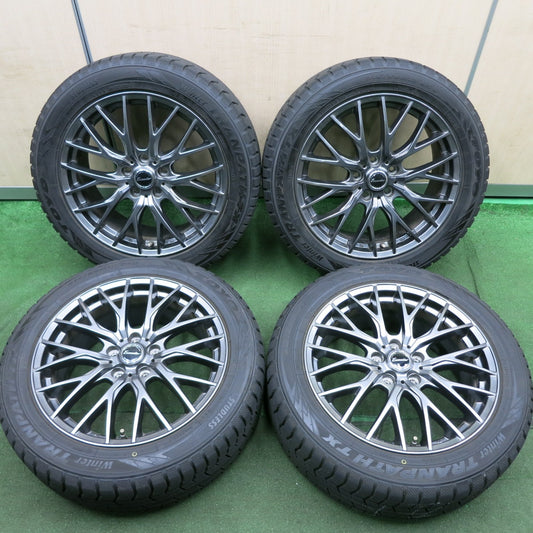 *送料無料* バリ溝！22年！キレイ！9.5分★スタッドレス 215/55R18 トーヨー ウインター トランパス TX Exceeder エクシーダー 18インチ PCD114.3/5H★4062904HAス