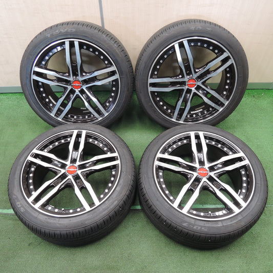 *送料無料* バリ溝！22年！9.5分★Shallen XF-55 225/45R18 トーヨー SD-7 シャレン 18インチ PCD114.3/5H★4030406NJノ