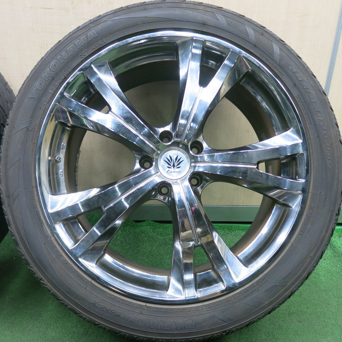 *送料無料* 4本価格★Lehrmeister エクスカリバー アマローネ 245/45R20 ヨコハマ PARADA Spec-X レアマイスター  20インチ PCD114.3/5H★4070302HAノ