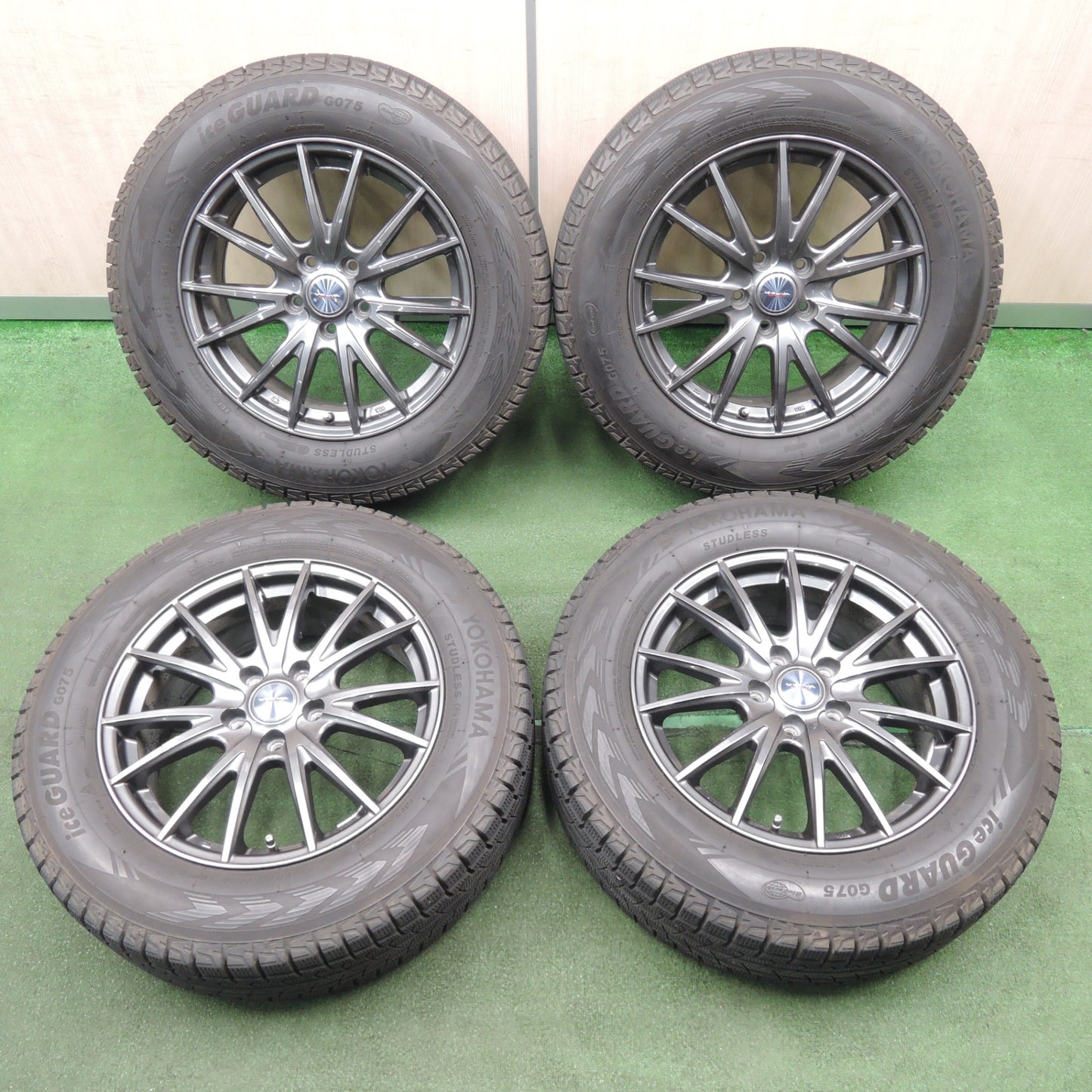 *送料無料* バリ溝！キレイ！9.5分★スタッドレス 225/65R17 ヨコハマ アイスガード G075 VELVA SPORT ヴェルヴァ PCD114.3/5H★4031305TNス