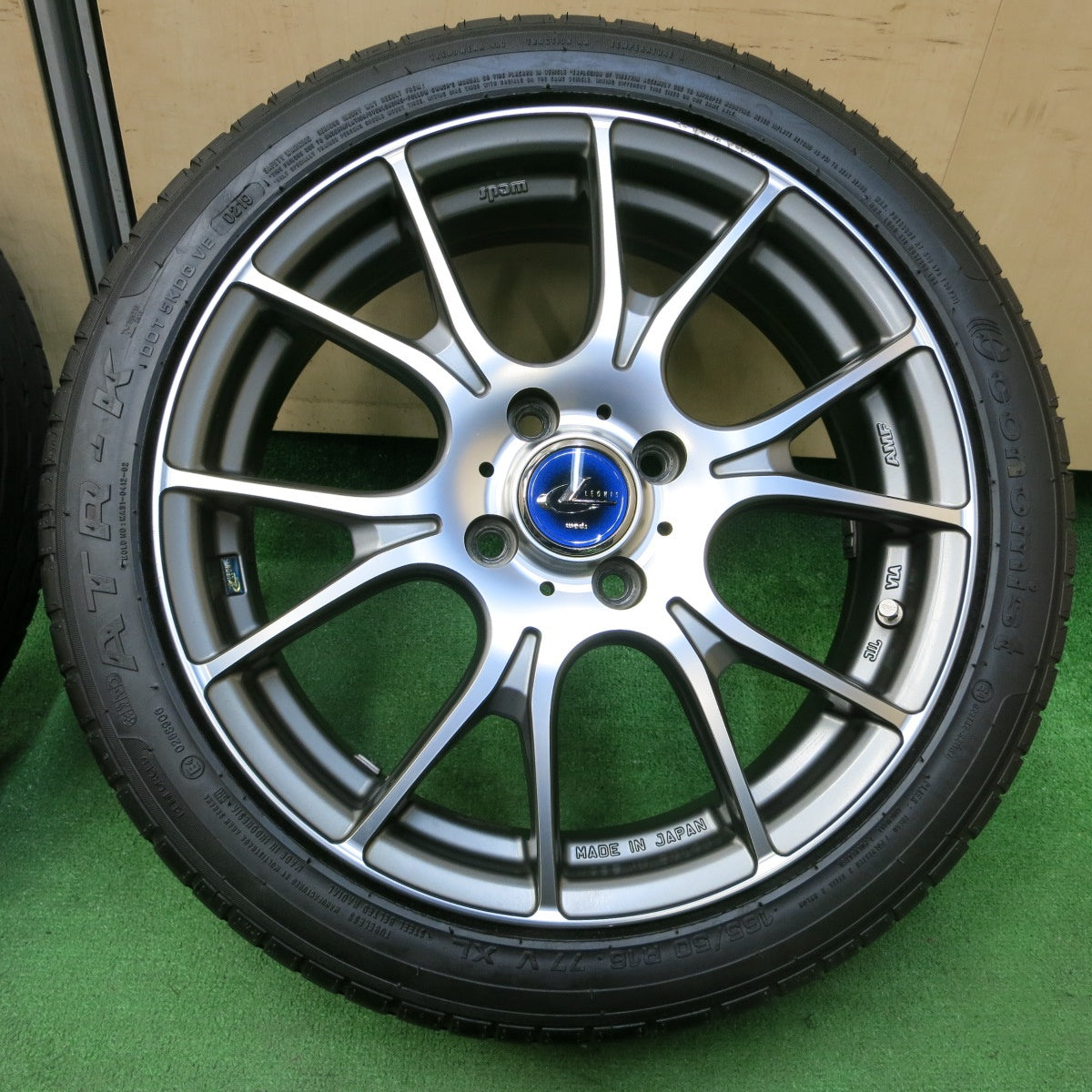 *送料無料* バリ溝！キレイ！8.5分★軽サイズ LEONIS AMF NAVIA02 165/50R16 エコノミスト ATR-K レオニス 16インチ PCD100/4H★4052301イノ