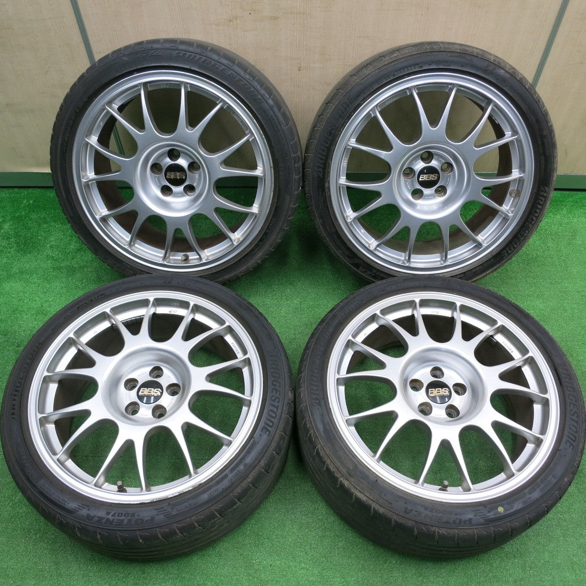 [送料無料] 4本価格★プリウス 等 BBS RE846 鍛造 225/40R18 ブリヂストン ポテンザ S007A 18インチ PCD100/5H★4101202HAノ