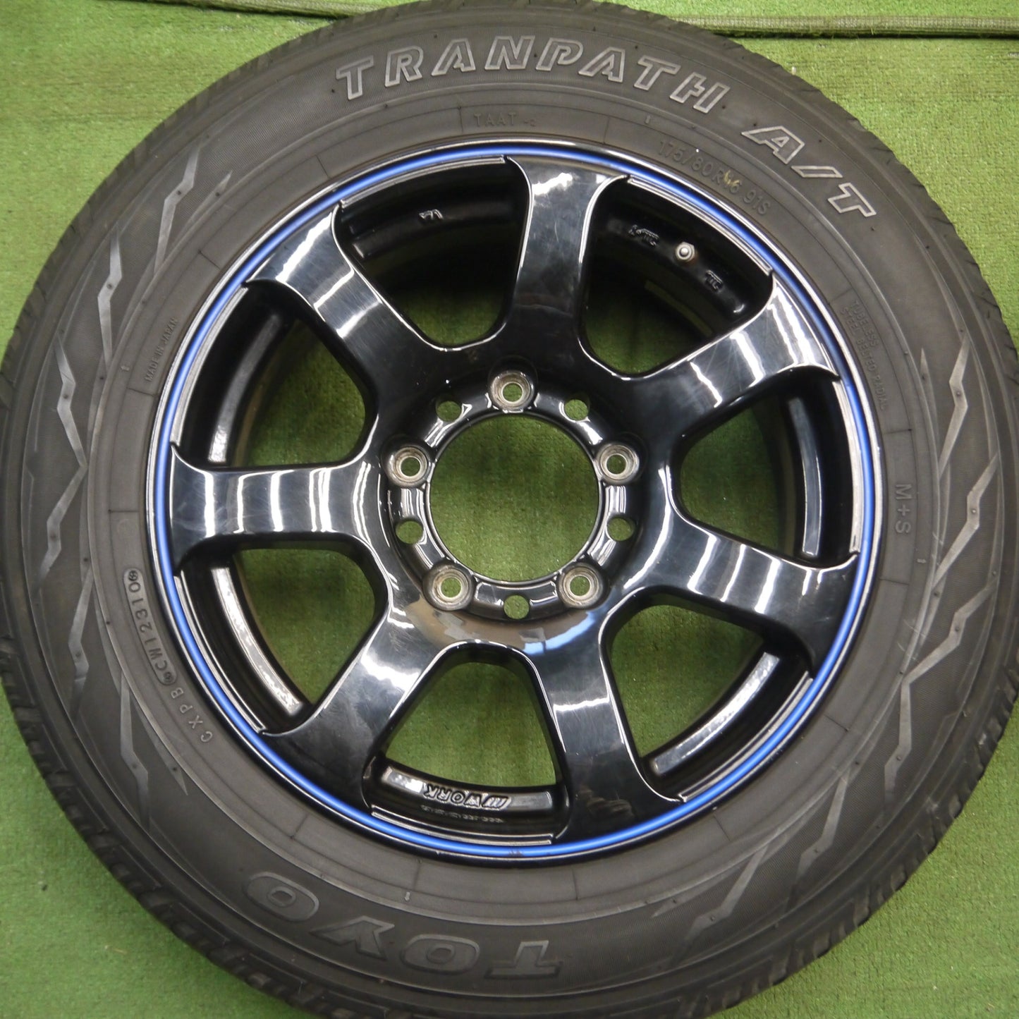 *送料無料* キレイ★ジムニー等 WORK CRAG ST7 175/80R16 トーヨー トランパス A/T ワーク 16インチ PCD139.7/5H★4040111Hノ