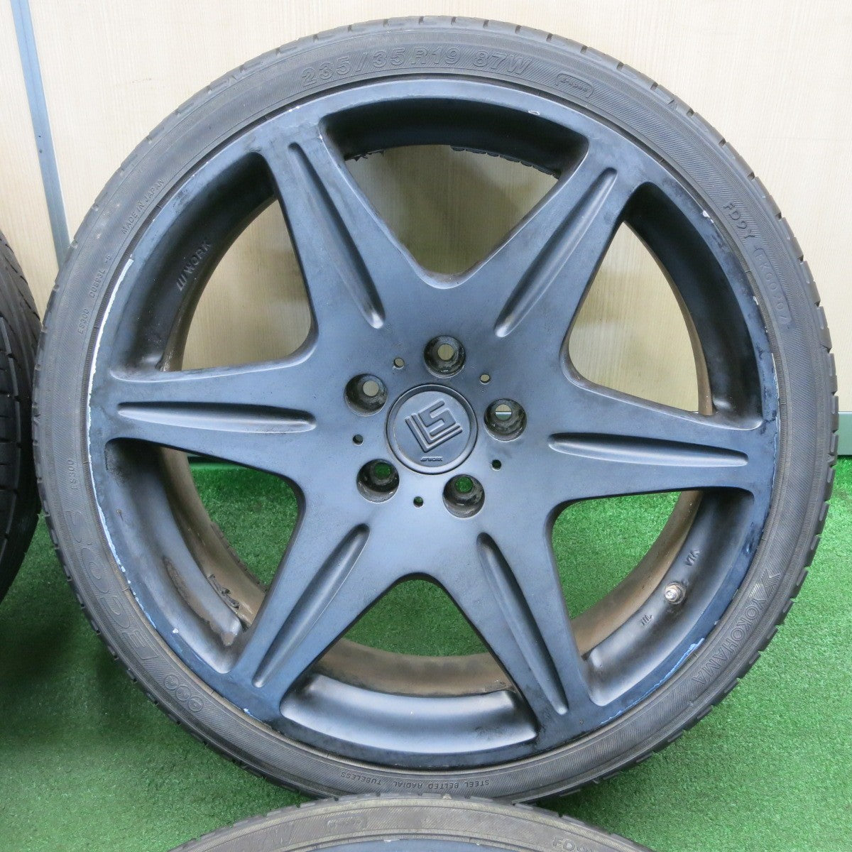 *送料無料* 4本価格★WORK LS406 235/35R19 ヨコハマ エコス ES300 ワーク 19インチ PCD114.3/5H★4041505TNノ