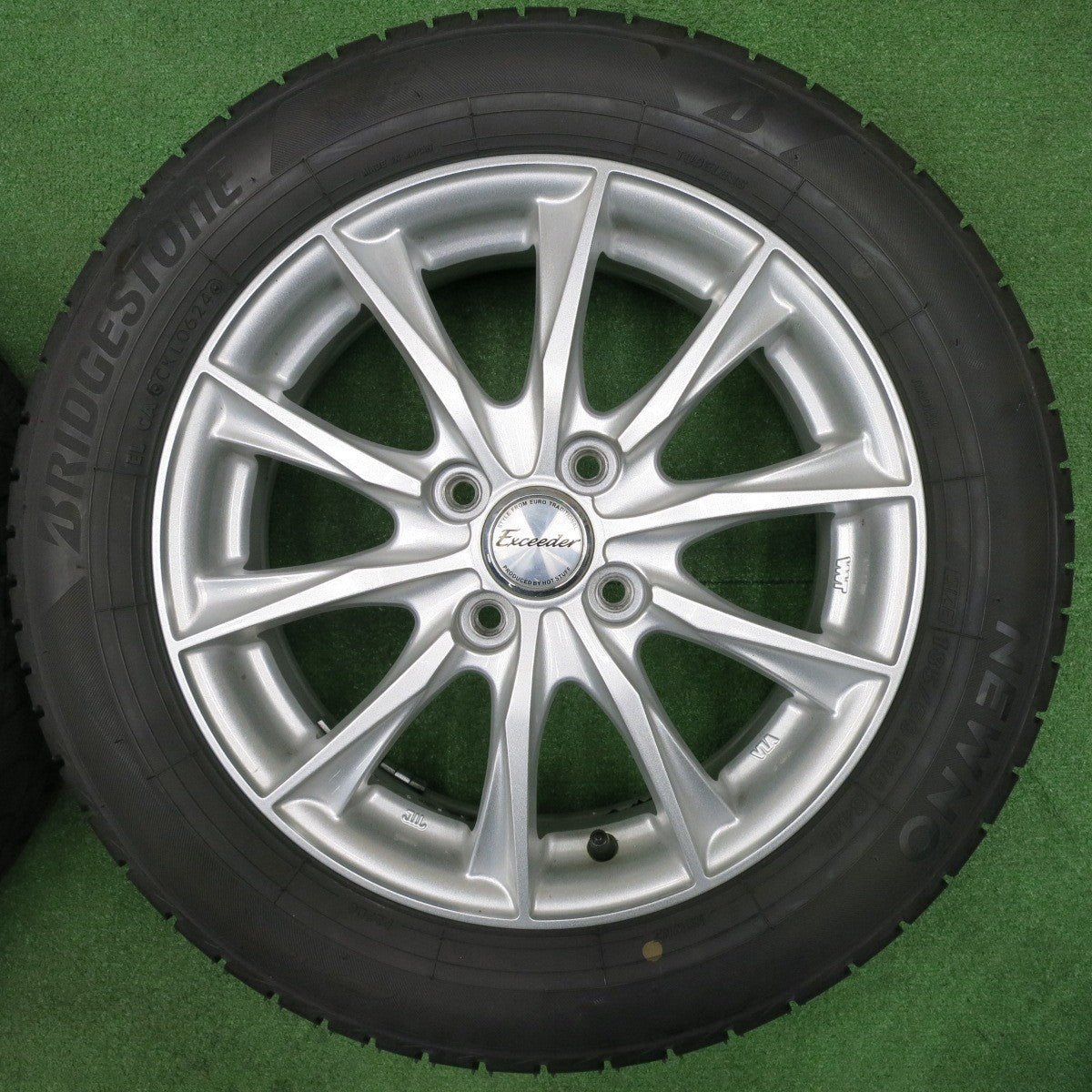 [送料無料] バリ溝！24年！キレイ！ほぼ10分★185/60R15 ブリヂストン NEWNO スタッドレス オートバックス ノーストレック N5 Exceeder エクシーダー 15インチ PCD100/4H★4121602NJス
