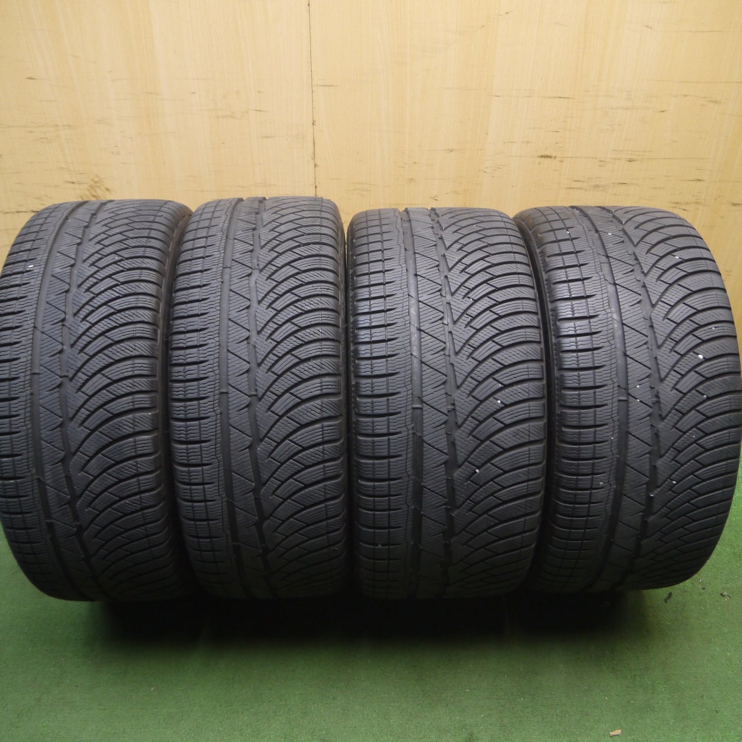 *送料無料* バリ溝！キレイ！8.5分★ベンツ等 MAK STERNA 255/35R19 285/30R19 スタッドレス ミシュラン パイロット アルペン 19インチ PCD112/5H★4032508Hス