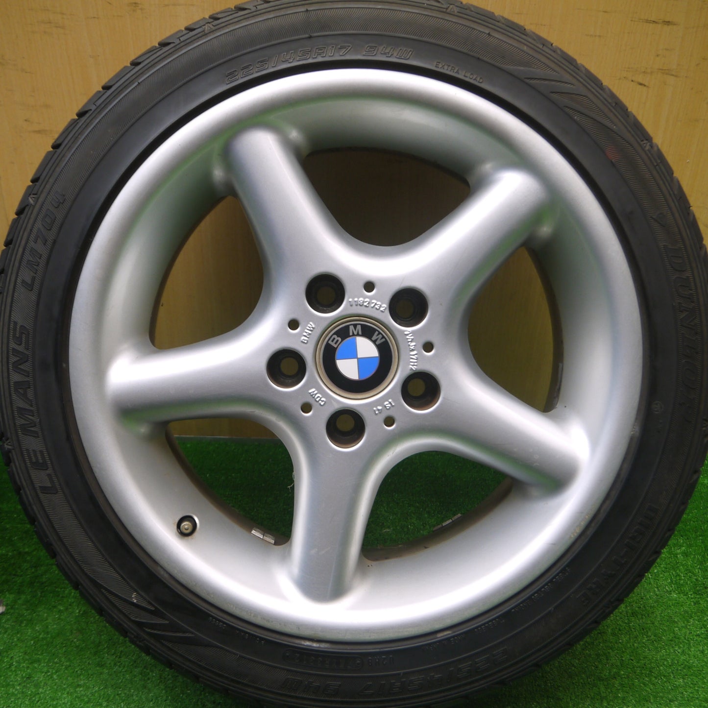 *送料無料* バリ溝！9.5分★BMW E36 Z3 純正 225/45R17 245/40R17 ダンロップ LE MANS LM704 17インチ PCD120/5H★4090607Hノ