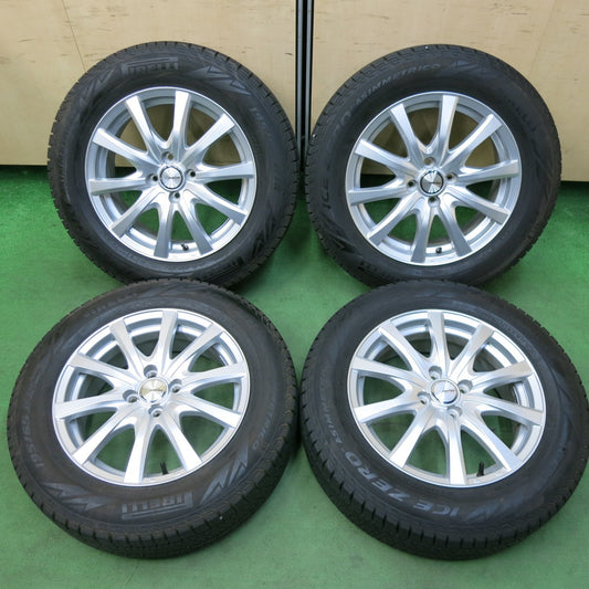 [送料無料] バリ溝！22年！キレイ！9.5分以上★スタッドレス 195/65R16 ピレリ アイスゼロ アシンメトリコ ravrion RS01 ラブリオン 16インチ PCD100/4H★4120602SYス