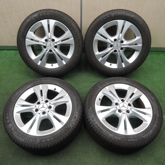 *送料無料* バリ溝！キレイ！9分★ベンツ Cクラス W205 純正 225/50R17 スタッドレス コンチネンタル ノースコンタクト NC6 17インチ PCD112/5H★4031910TNス