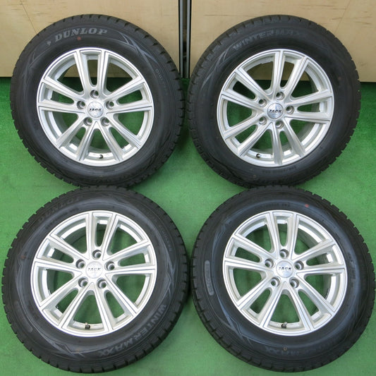 *送料無料* バリ溝！キレイ！9.5分★スタッドレス 205/65R16 ダンロップ ウインターマックス WM01 ZACK JP-52 MONZA PCD114.3/5H★4031902イス