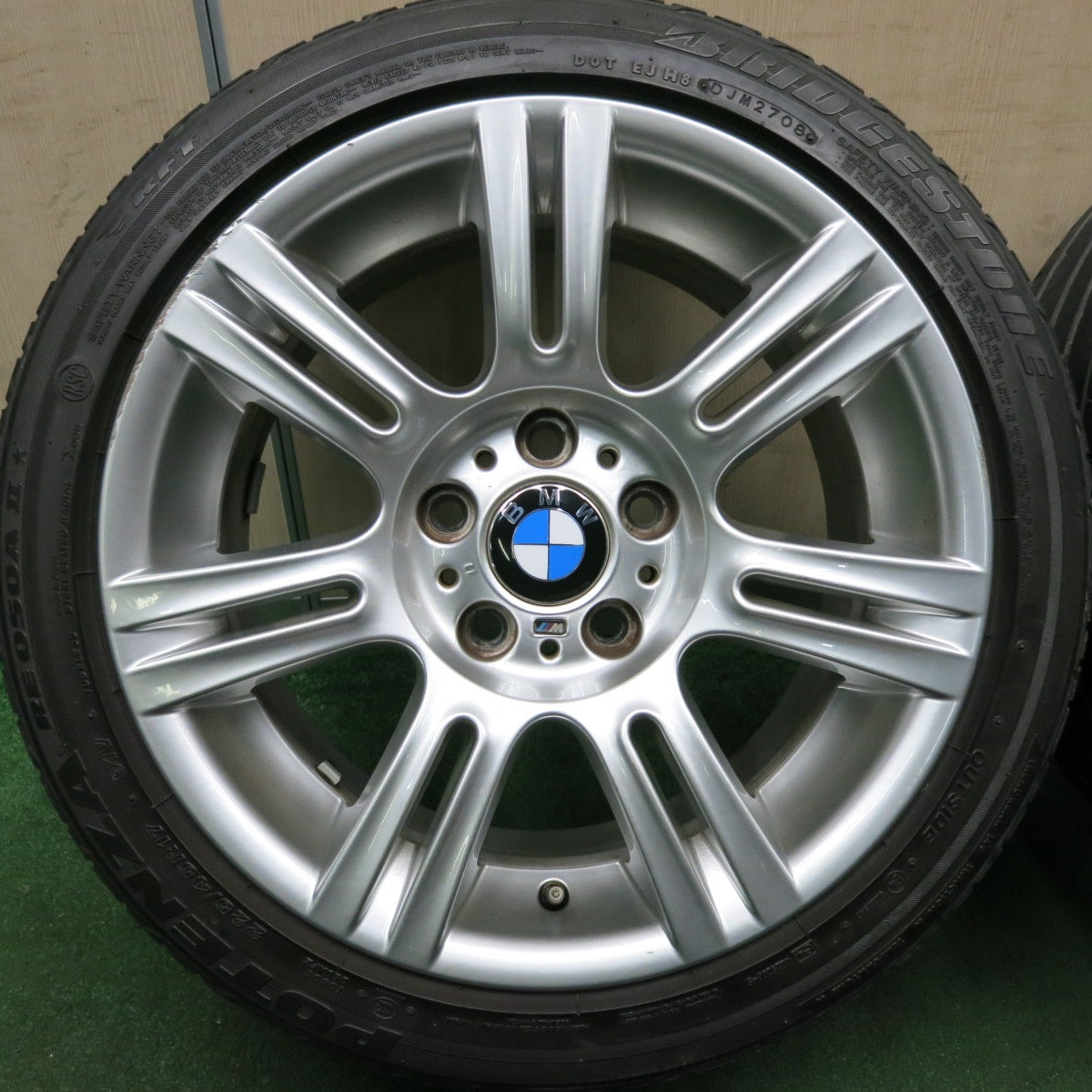 *送料無料* 4本価格★BMW 3シリーズ E90 Mスポーツ 純正 225/45R17 255/40R17 ブリヂストン ポテンザ RE050A2 RSC PCD120/5H★4042702HAノ