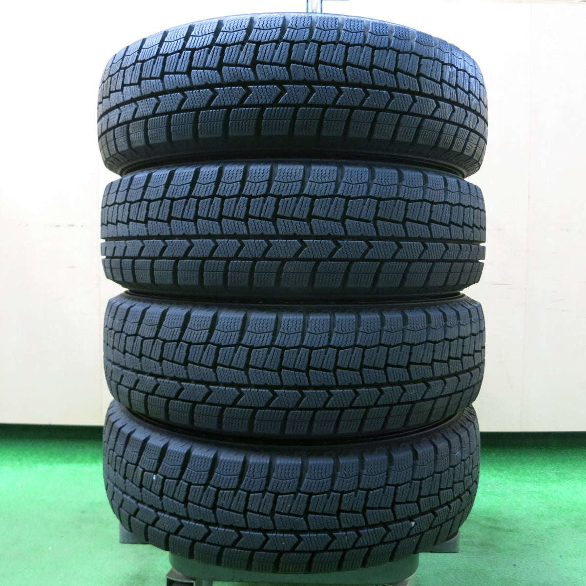 *送料無料* バリ溝！22年！キレイ！ほぼ10分★スタッドレス 165/65R14 ダンロップ ウインターマックス WM02 SPORT ABELIA 14インチ PCD100/4H★4041804イス