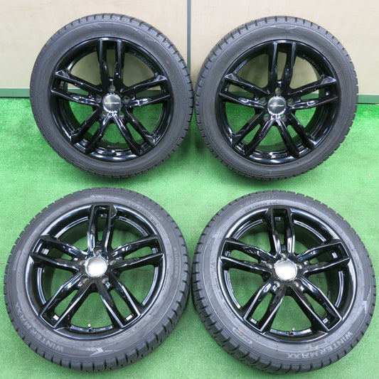 [送料無料] バリ溝！キレイ！9.5分★ベンツ 等 EUROTECH 225/45R17 スタッドレス ダンロップ ウインターマックス WM02 ユーロテック 17インチ PCD112/5H★4122010TNス