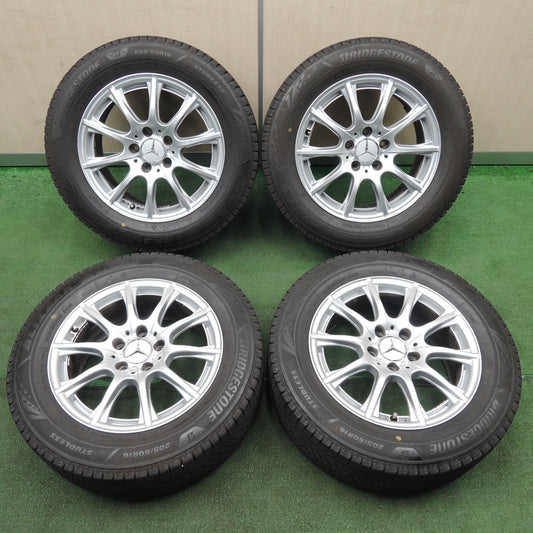 *送料無料* バリ溝！22年！9.5分★ベンツ Cクラス W205 純正 205/60R16 スタッドレス ブリヂストン ブリザック VRX3 16インチ PCD112/5H★4031307TNス