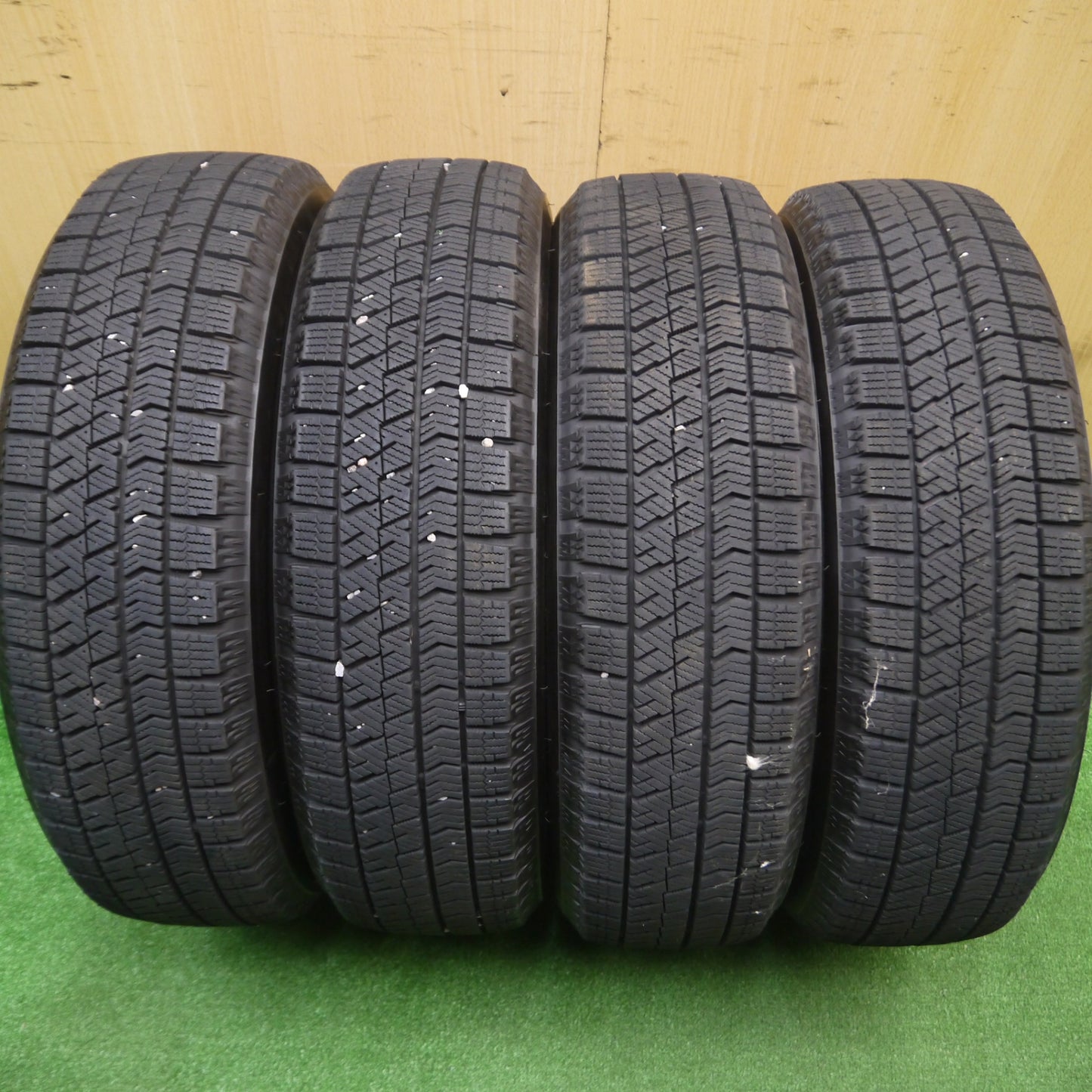 [送料無料] バリ溝！22年！キレイ！9分★スタッドレス 165/60R15 ブリヂストン ブリザック VRX2 WAREN ヴァーレン PCD100/4H 軽自動車 ハスラー等★4100804Hス