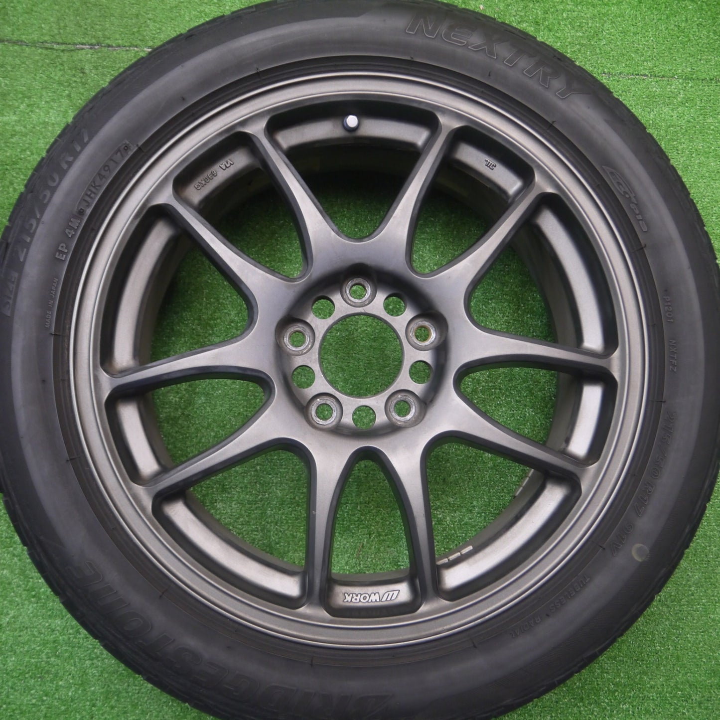 *送料無料* バリ溝！21年！8.5分★WORK EMOTION CR KAI 215/50R17 ヨコハマ エコス ES31 ブリヂストン ネクストリー エコピア ワーク PCD114.3/5H★4090906Hノ