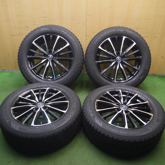 *送料無料* バリ溝！20年！キレイ！9.5分以上★スタッドレス 225/60R18 トーヨー ウインター トランパス TX SMACK ENKEI スマック エンケイ 18インチ PCD114.3/5H★4052008Hス