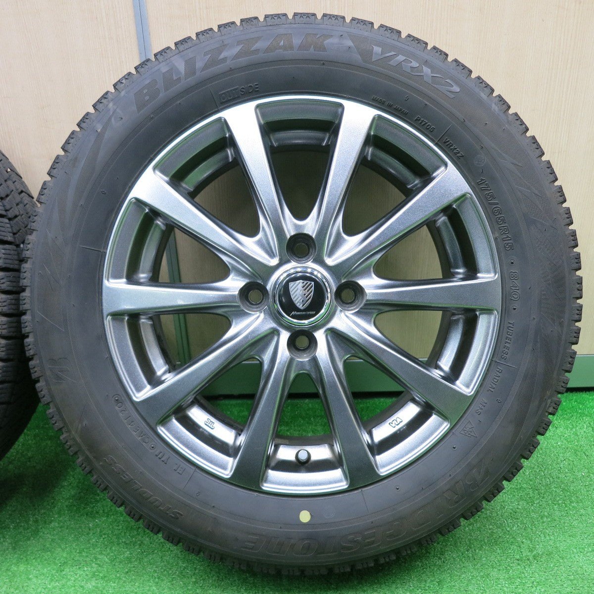 [送料無料] キレイ！20年★スタッドレス 175/65R15 ブリヂストン ブリザック VRX2 MANARAY SPORT マナレイスポーツ  15インチ PCD100/4H★4100105NJス