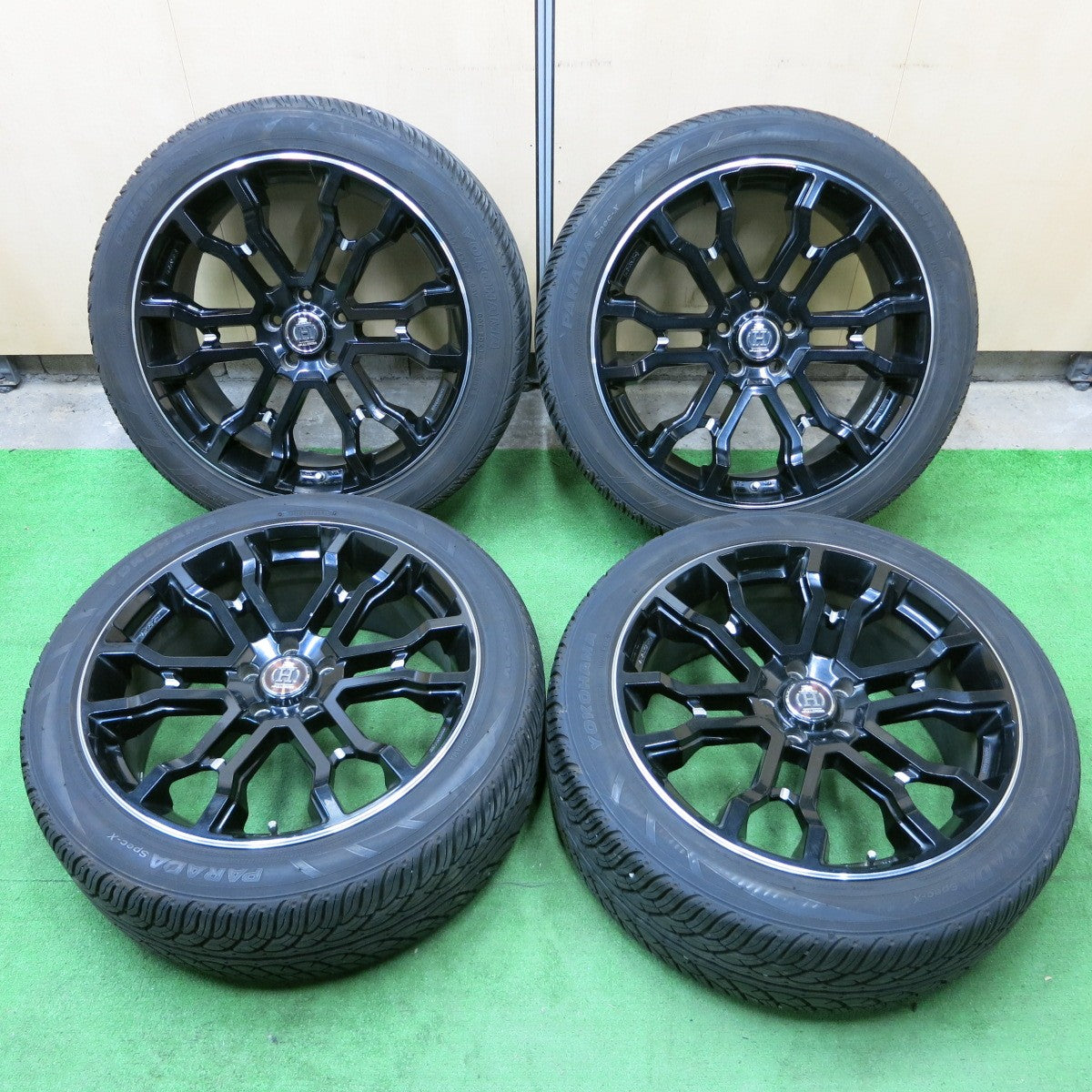 *送料無料* バリ溝！21年！綺麗！9.5分★RAYS HFULL CROSS SLEEKERS T6 245/45R20 ヨコハマ PARADA Spec-X レイズ フルクロス PCD114.3/5H★4060402ナノ