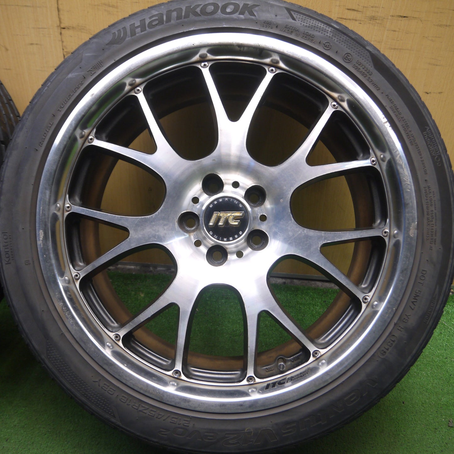 *送料無料* バリ溝！22年！9分★RAYS SEBRING ITC-SD 215/45R18 ハンコック ベンタス V12 evo2 メダリオン CST MD-A1 レイズ セブリング PCD100/5H★4050104Hノ