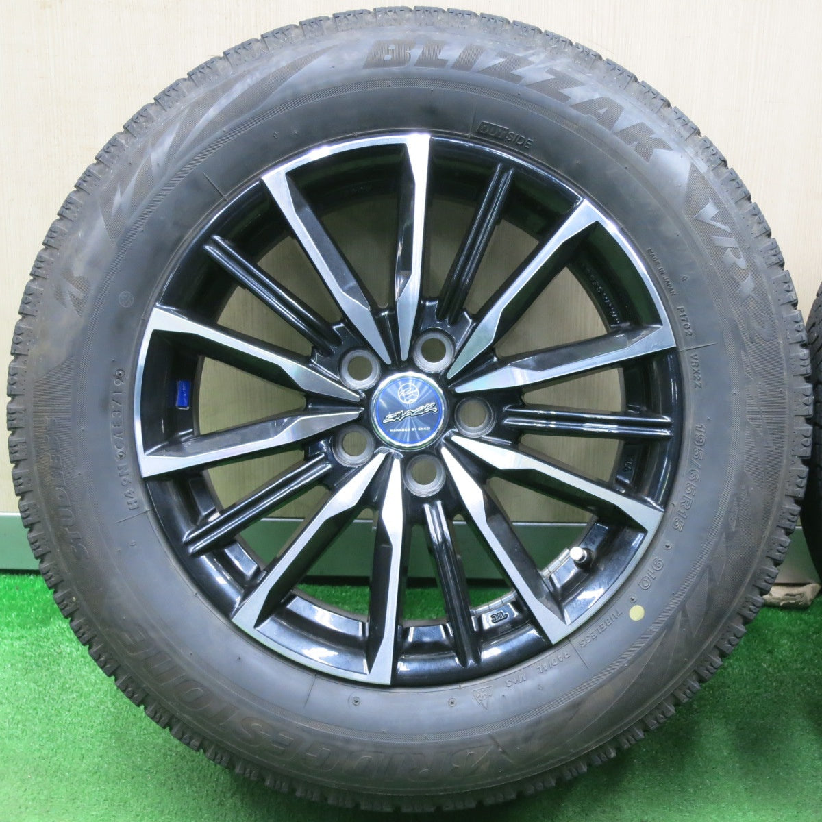 [送料無料] 4本価格★プリウス 等 195/65R15 スタッドレス ブリヂストン ブリザック VRX2 SMACK ENKEI スマック エンケイ 15インチ PCD100/5H★5020403NJス