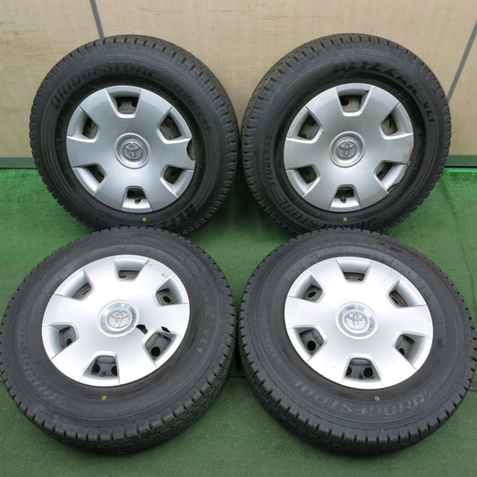 *送料無料* バリ溝！20年！9.5分★トヨタ 200系 ハイエース 純正 スチール 195/80R15 スタッドレス ブリヂストン ブリザック VL1 PCD139.7/6H★4070506HAス