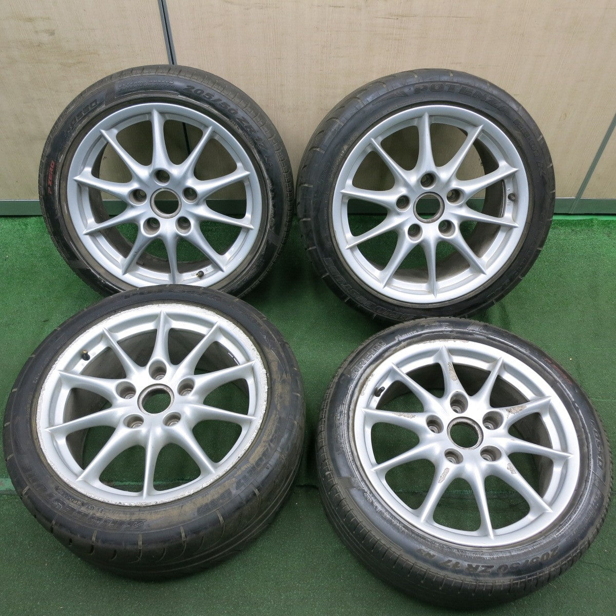 *送料無料* 4本★ポルシェ 911 純正 BBS RD137 RD138 205/50R17 255/40R17 ピレリ PZERO ROSSO ブリヂストン RE-01R PCD130/5H★4062704HAノ